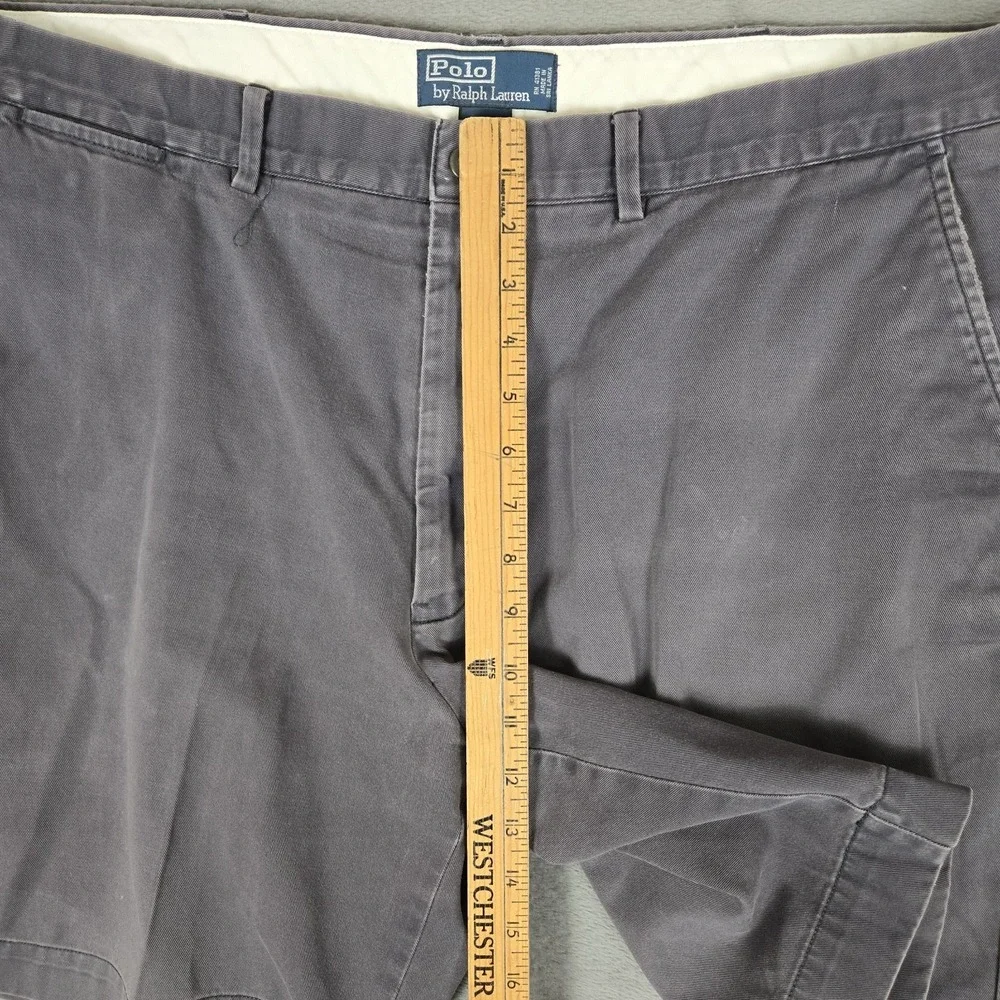 Vintage Polo Ralph Lauren Prospect Shorts Mens 40 Chino Cotton Twill Blue Faded
